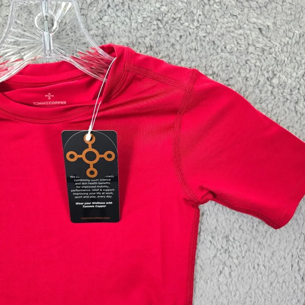 NWT Tommie Copper Red Short Sleeve Shirt Boy’s Size Small Compression TShirt